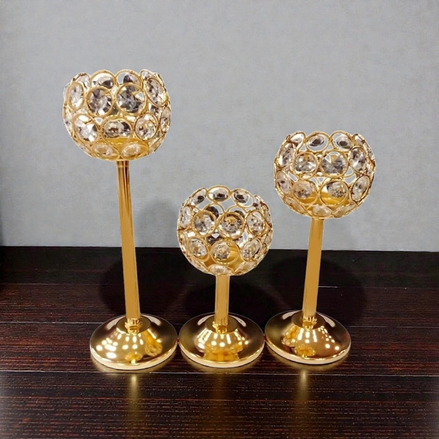 Candelabro De Metal Set De 3 Pzas