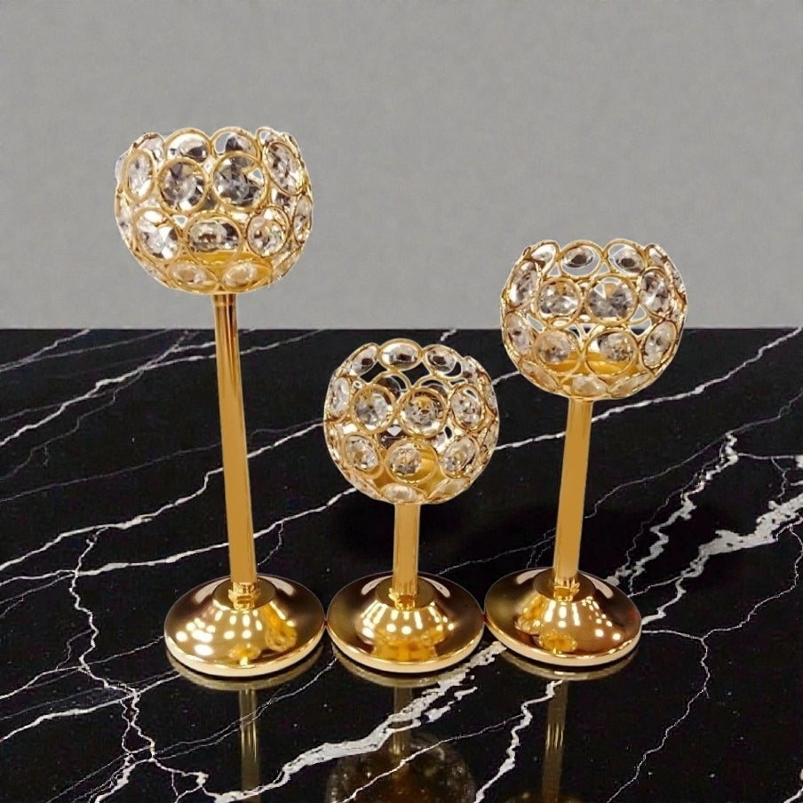Candelabro De Metal Set De 3 Pzas