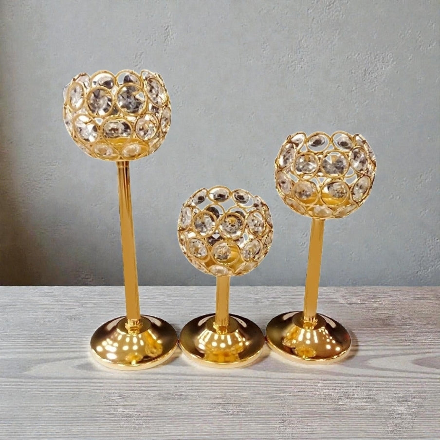 Candelabro De Metal Set De 3 Pzas