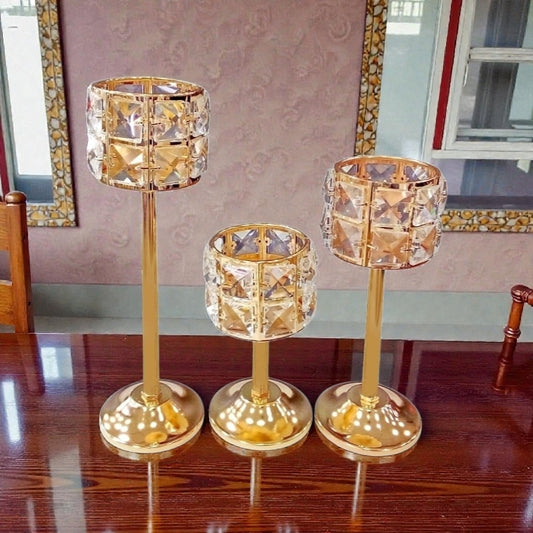 Candelabro De Metal Set De 3 Pzas