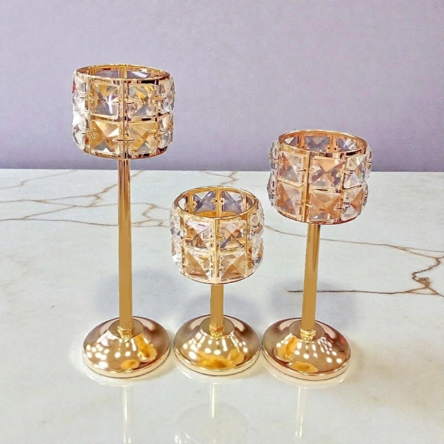 Candelabro De Metal Set De 3 Pzas
