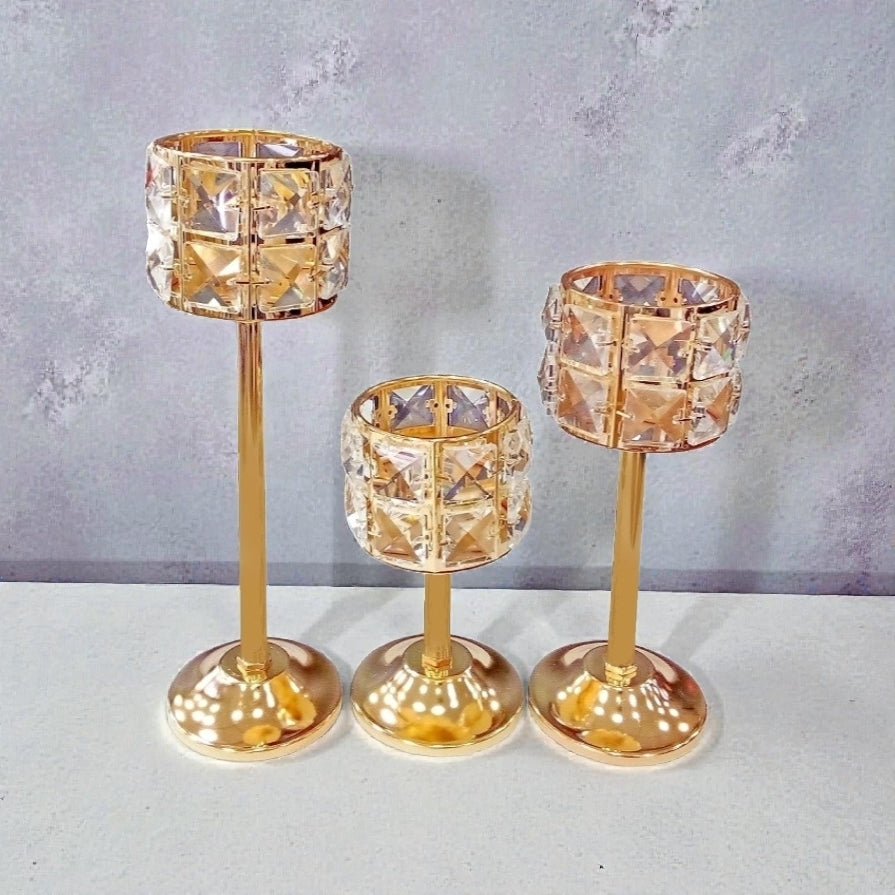 Candelabro De Metal Set De 3 Pzas